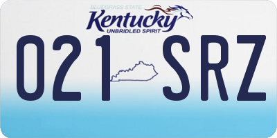 KY license plate 021SRZ
