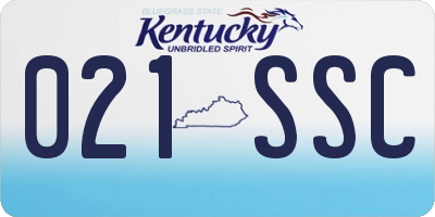 KY license plate 021SSC
