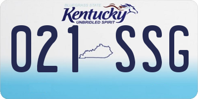 KY license plate 021SSG