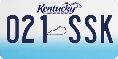 KY license plate 021SSK