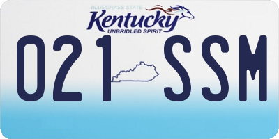 KY license plate 021SSM
