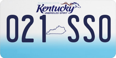 KY license plate 021SSO