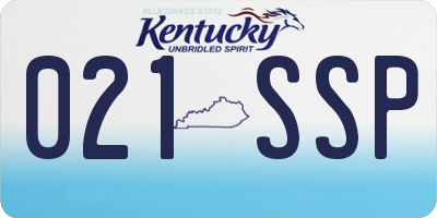 KY license plate 021SSP