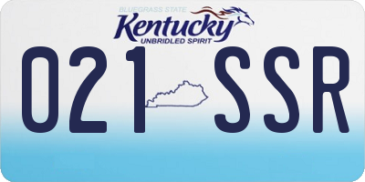 KY license plate 021SSR