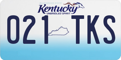 KY license plate 021TKS