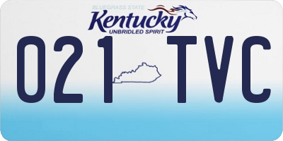 KY license plate 021TVC