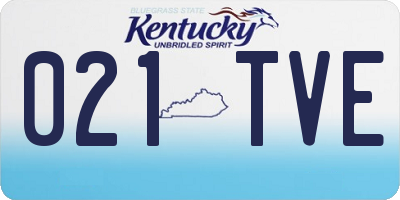 KY license plate 021TVE