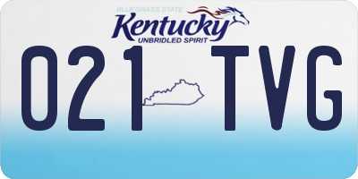KY license plate 021TVG
