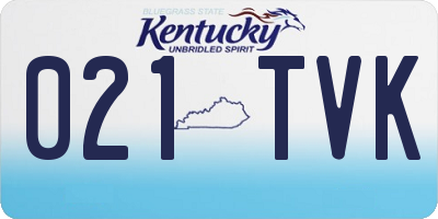 KY license plate 021TVK