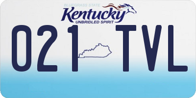 KY license plate 021TVL