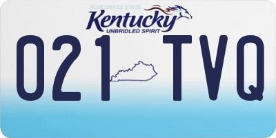 KY license plate 021TVQ