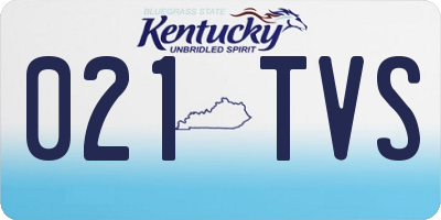 KY license plate 021TVS