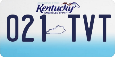 KY license plate 021TVT