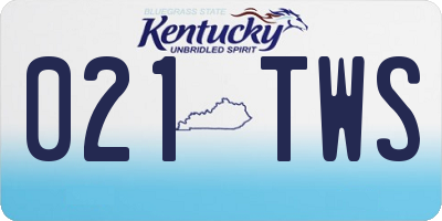 KY license plate 021TWS