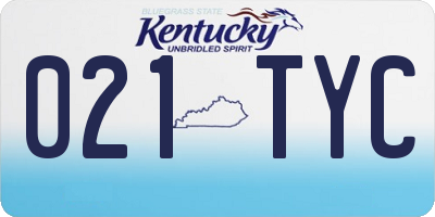 KY license plate 021TYC
