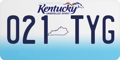 KY license plate 021TYG