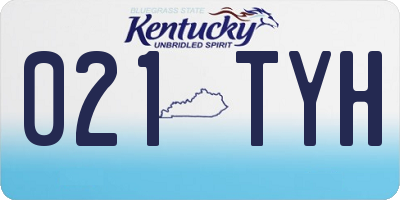 KY license plate 021TYH