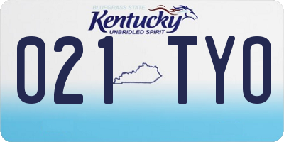KY license plate 021TYO