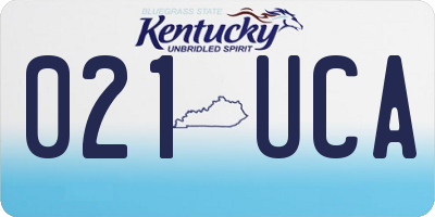 KY license plate 021UCA