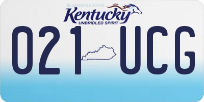 KY license plate 021UCG