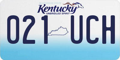 KY license plate 021UCH