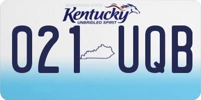 KY license plate 021UQB