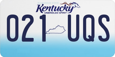KY license plate 021UQS
