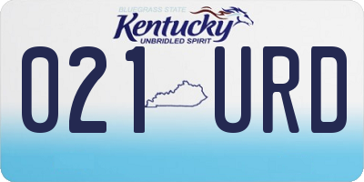 KY license plate 021URD