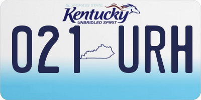 KY license plate 021URH