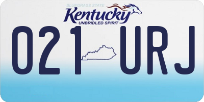 KY license plate 021URJ