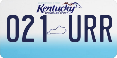 KY license plate 021URR