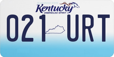 KY license plate 021URT