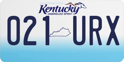 KY license plate 021URX