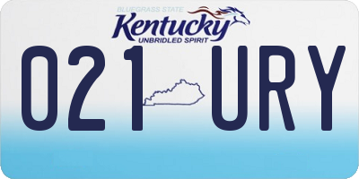 KY license plate 021URY