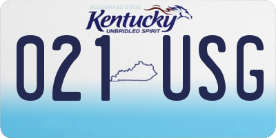 KY license plate 021USG