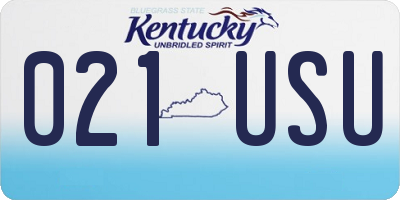 KY license plate 021USU