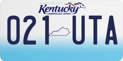 KY license plate 021UTA