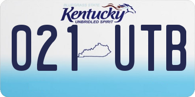 KY license plate 021UTB