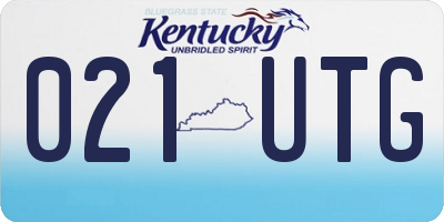 KY license plate 021UTG