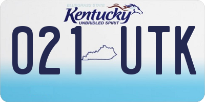 KY license plate 021UTK