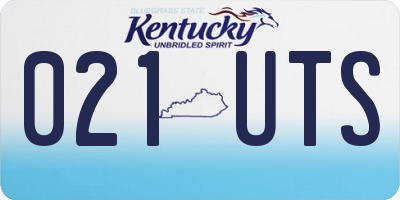 KY license plate 021UTS
