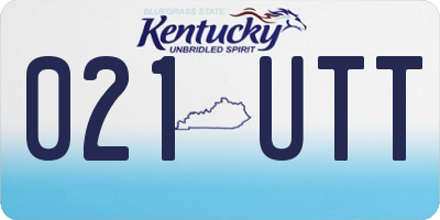 KY license plate 021UTT