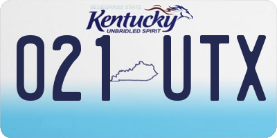 KY license plate 021UTX
