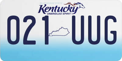 KY license plate 021UUG