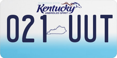 KY license plate 021UUT
