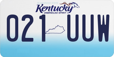 KY license plate 021UUW