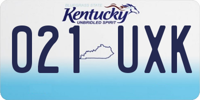 KY license plate 021UXK