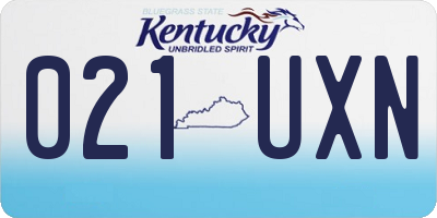 KY license plate 021UXN