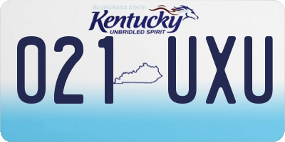 KY license plate 021UXU