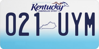KY license plate 021UYM
